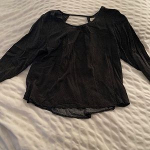 Crescent M Black & White Top
